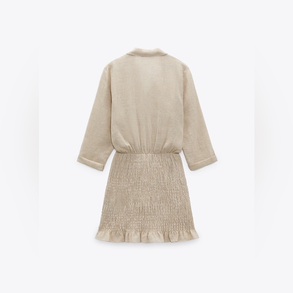 Zara Linen Blend Mini Dress.  Gently Used. In Good Condition.